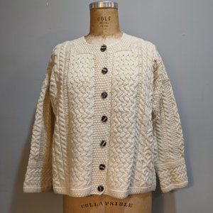 Authentic Irish Sweater Aran Carraig Donn Wool